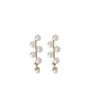 Vintage White Alloy Pearl Stud Earrings