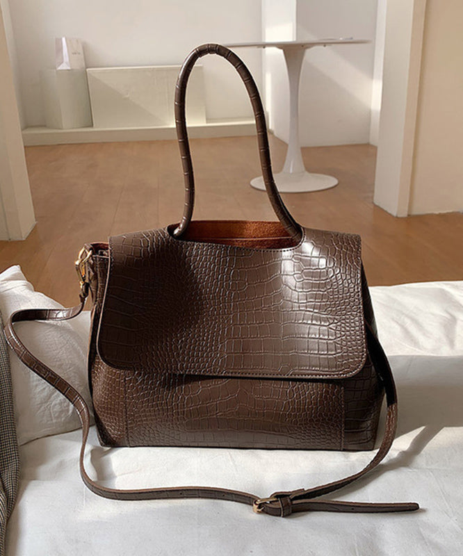Vogue Black Zippered Faux Leather Satchel Handbag
