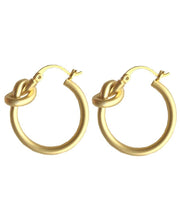 Vogue Gold Sterling Silver Overgild Dull Polish Circle Hoop Earrings