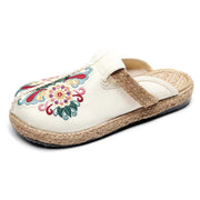 2022 Linen Floral Shoes flip flop Flats