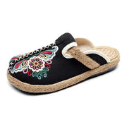 2022 Linen Floral Shoes flip flop Flats