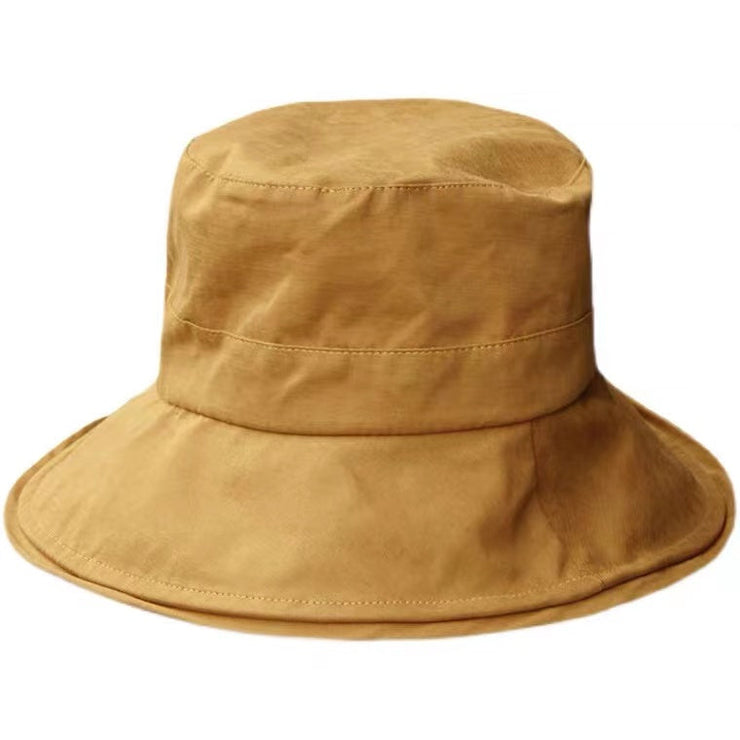 2025 Cute Yellow Cotton Flat Top Bucket Hat