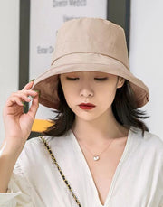 2022 Cute Yellow Cotton Flat Top Bucket Hat