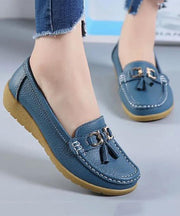 White Casual Splicing Comfortable Loafer Shoes