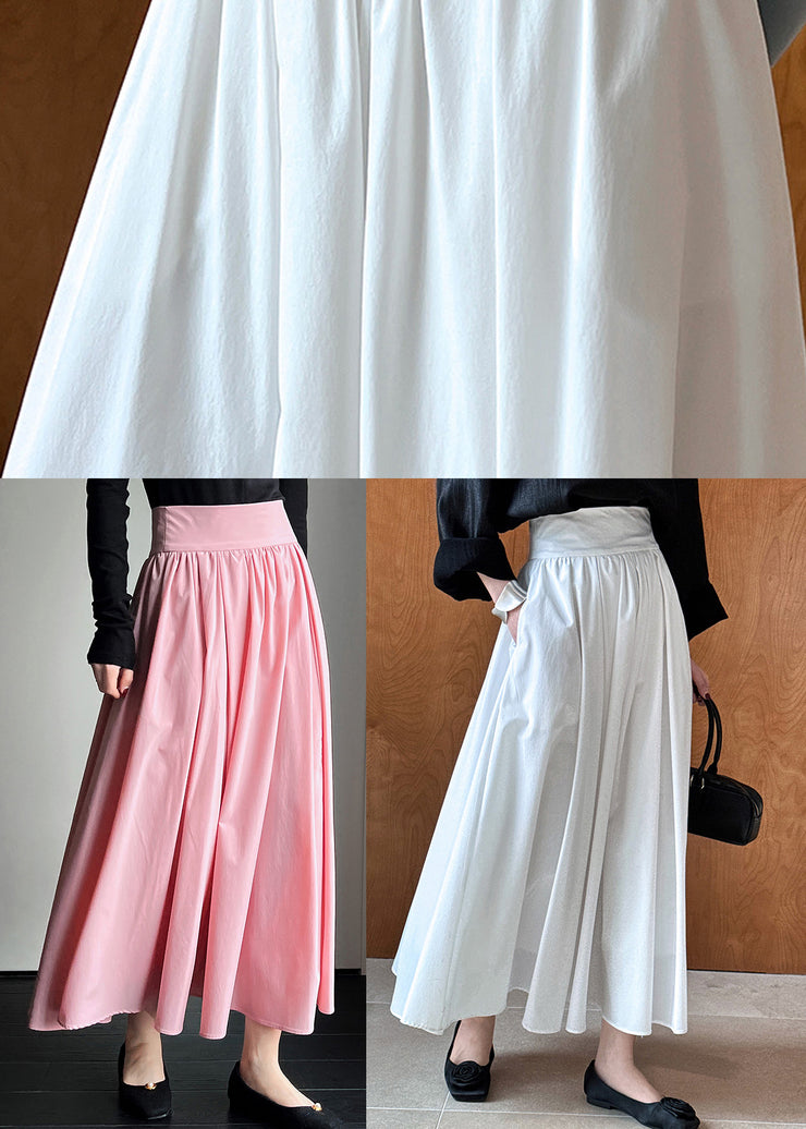 White Cotton Pleated Skirt Exra Large Hem Spring