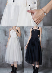 White Patchwork Tulle Holiday Dress Exra Large Hem Summer