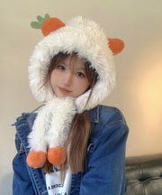 Winter Thick Warm Carrot Fuzzy Wool Lined Ear Protection Hat