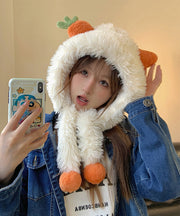 Winter Thick Warm Carrot Fuzzy Wool Lined Ear Protection Hat