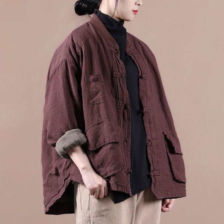 Luxury Spring Pocket Retro Coat - SooLinen