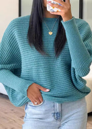 Women Caramel O Neck Thick Knitted Sweaters Tops Fall