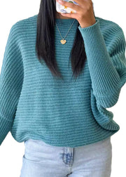 Women Caramel O Neck Thick Knitted Sweaters Tops Fall