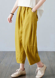 Women Ginger Patchwork Solid Crop Pants Summer