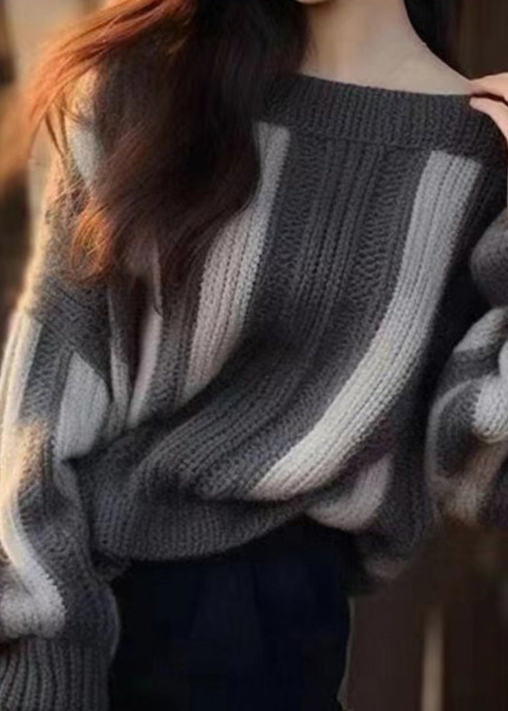 Women Grey Original Design Cozy Knit Sweater Spring