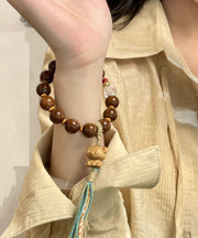 Women Hand Knitting Beads Tassel Charm Bracelet