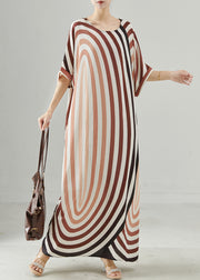 Women Oversized Striped Cotton Beach Dress Summer