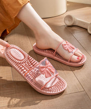 Women Pink Comfy Slippers Shoes Peep Toe