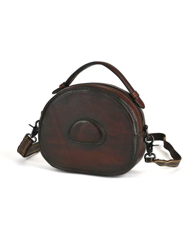 Women Red Solid Durable Calf Leather Versatile Messenger Bag