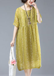 Women Yellow Embroidered Patchwork Linen Tops And Spaghetti StrapTwo Piece Set Summer