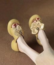 Yellow Boutique Versatile Chunky Heel Slide Sandals Peep Toe