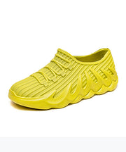 Yellow Low help Comfortable Flat Shoes For Women