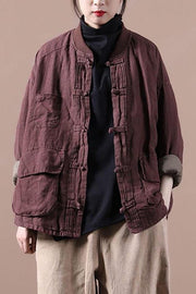 Limited Stock- Winter Pure Color Pocket Retro Coat