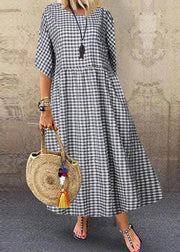 Sommerkleid mit Polka Dot Print und kurzen Ärmeln in Übergröße
