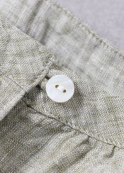 Grace Light Green Button Linen Shirts Half Sleeve