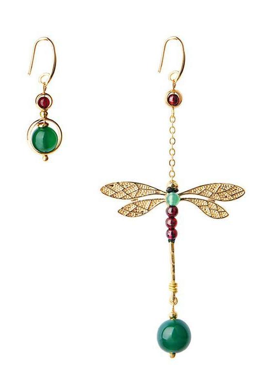 Vintage Irregular Ethnic Dragonfly Women Earrings