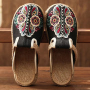 2025 Linen Floral Shoes flip flop Flats