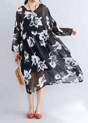 photo color chiffon dresses casual chiffon dress New two pieces floral dress