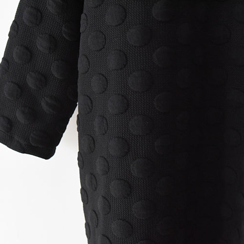 2021 autumn black cotton dresses long sleeve warm winter dress high neck caftans