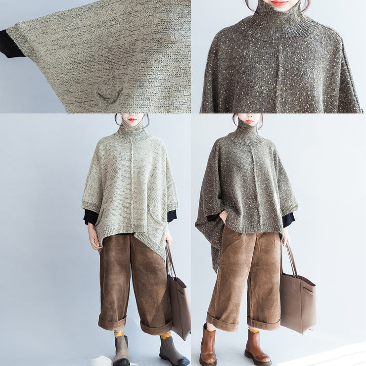 2021 Herbst Mode Baumwolle gestrickter Pullover Oversize Fledermausärmel großer Saum Pullover Pullover