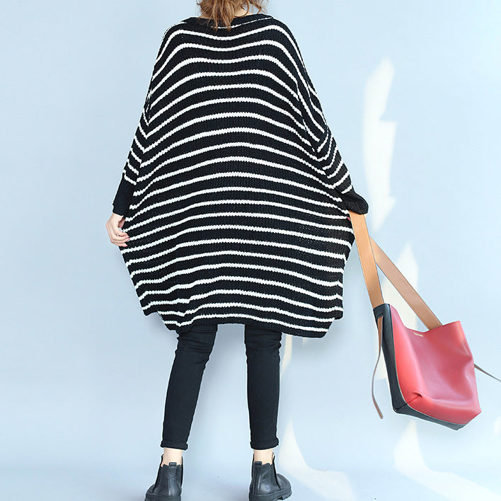 2021 black casual cozy sweater dresses low high plus size o neck knit pullover dress