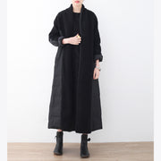 2024 black down jacket trendy plus size high neck Parka women outwear