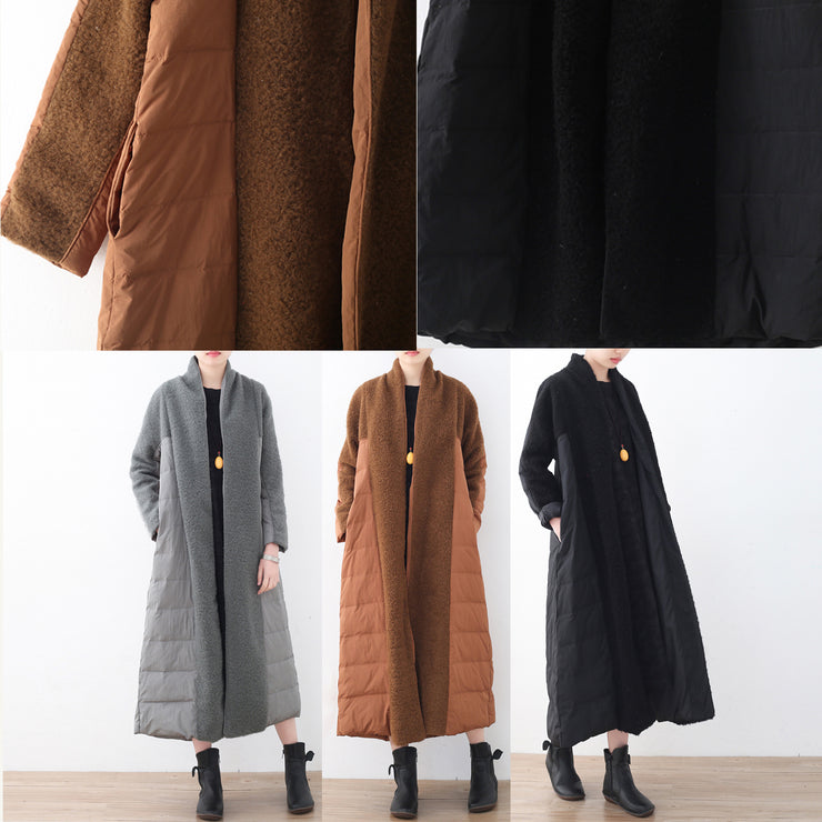 2021 schwarze Daunenjacke trendige Plus-Size-Hochhals-Parka-Damenoberbekleidung
