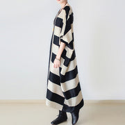 2021 fall oversized stripe dresses plus size dress baggy caftans no limit to weight