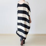 2024 fall oversized stripe dresses plus size dress baggy caftans no limit to weight