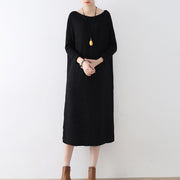 2021 winter schwarze pullover kleider plus größe strickkleid warme baumwolle winterkleidung outwear