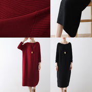 2021 winter black sweater dresses plus size knit dress warm cotton winter clothing outwear