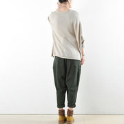 2021 winter pants green warm cotton carrot pants oversize elastic waist to 104cm