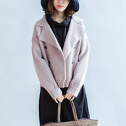 2024 winter pink short woolen jackets oversized woolen coats