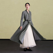 2019 embroidery wool coat for woman plus size maxi coat  women coats - SooLinen