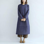 2018 spring long cotton dresses vintage maxi dress gown caftan traveling dress - SooLinen