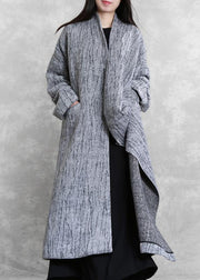 2019 oversized long coat women gray asymmetric pockets Woolen Coats Women - SooLinen