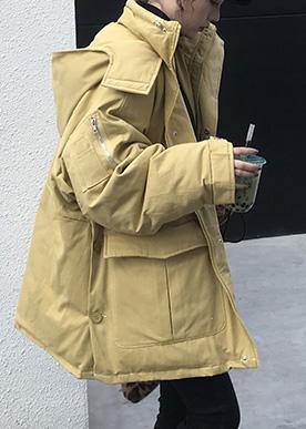 2019 plus size warm winter coat side open winter coats yellow hooded women parkas - SooLinen