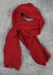 2019 whiter warm cotton Cinched red scarves - SooLinen