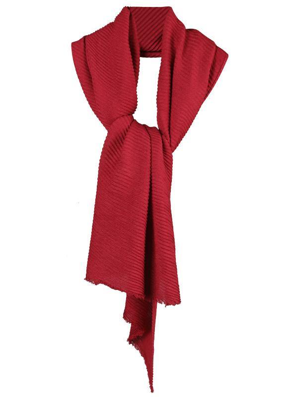 2019 whiter warm cotton Cinched red scarves - SooLinen