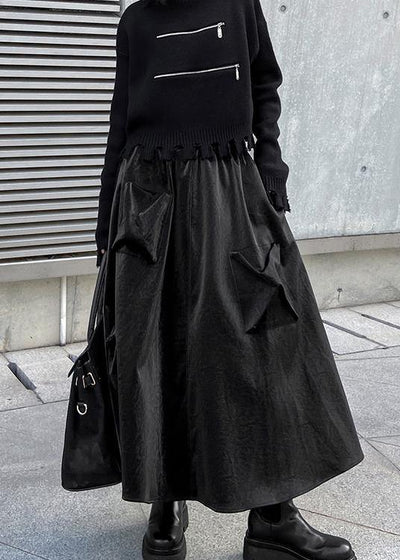 2021 autumn and winter new style high waist mid length long skirt - SooLinen