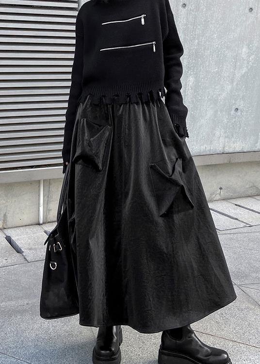 2021 autumn and winter new style high waist mid length long skirt - SooLinen