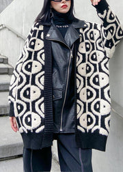 2021 new women's autumn winter leisure thickening knitted PU leather jacket - SooLinen